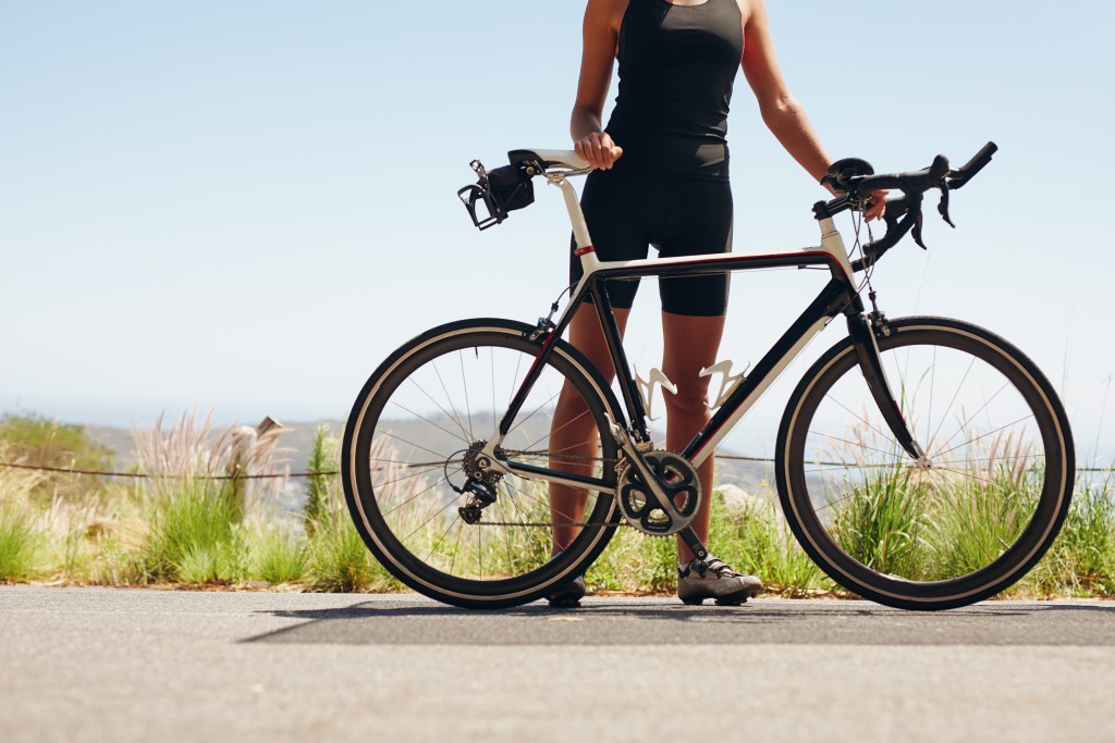 Man with a bicycle